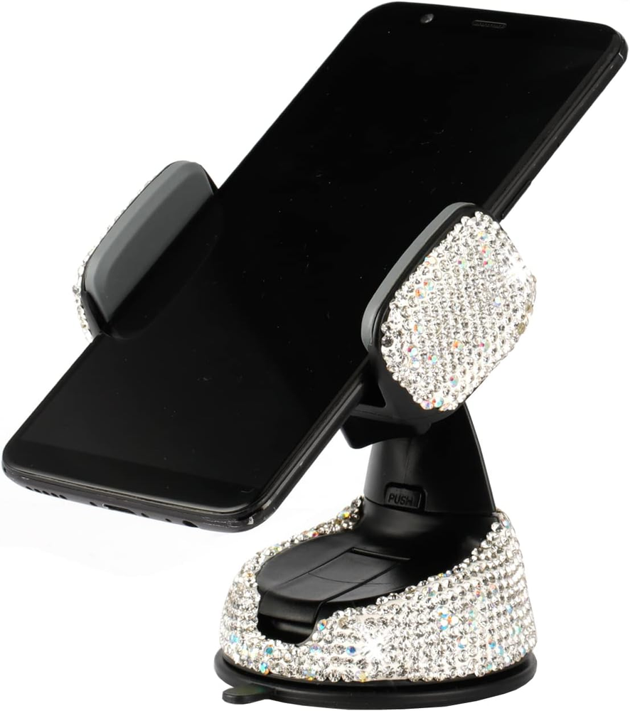 Universal Bling Cell Phone Holder, 360°Adjustable Phone Mount with One More Air