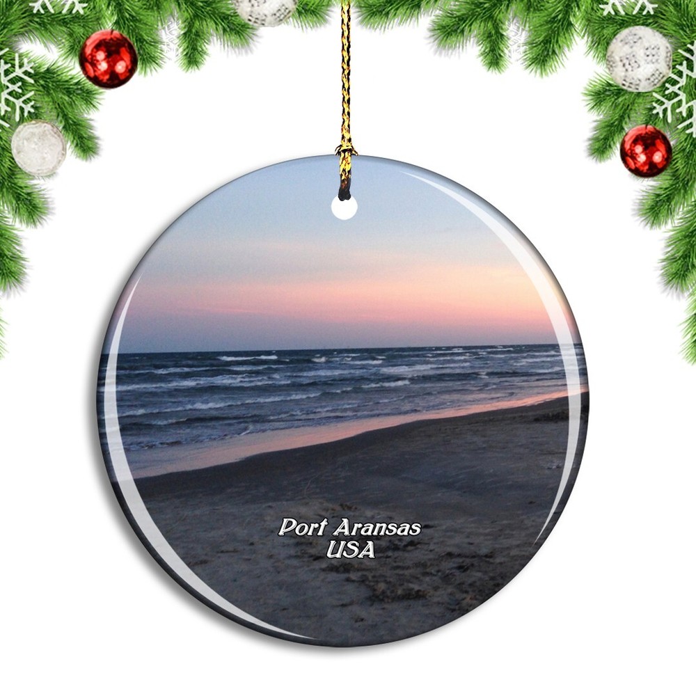 USA America Port Aransas Beach Christmas ornament city travel souvenir
