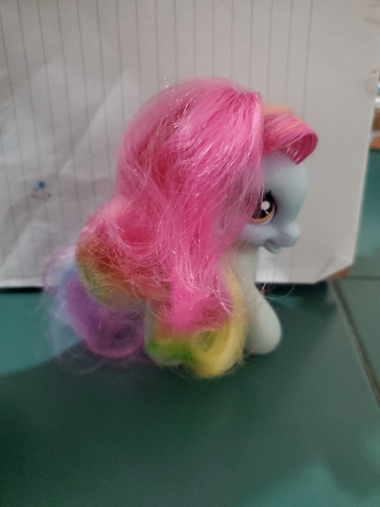 My Little Pony G3 Rainbow Dash 2008 MLP Super Rare Long Hair  Rainbow Hair Blue