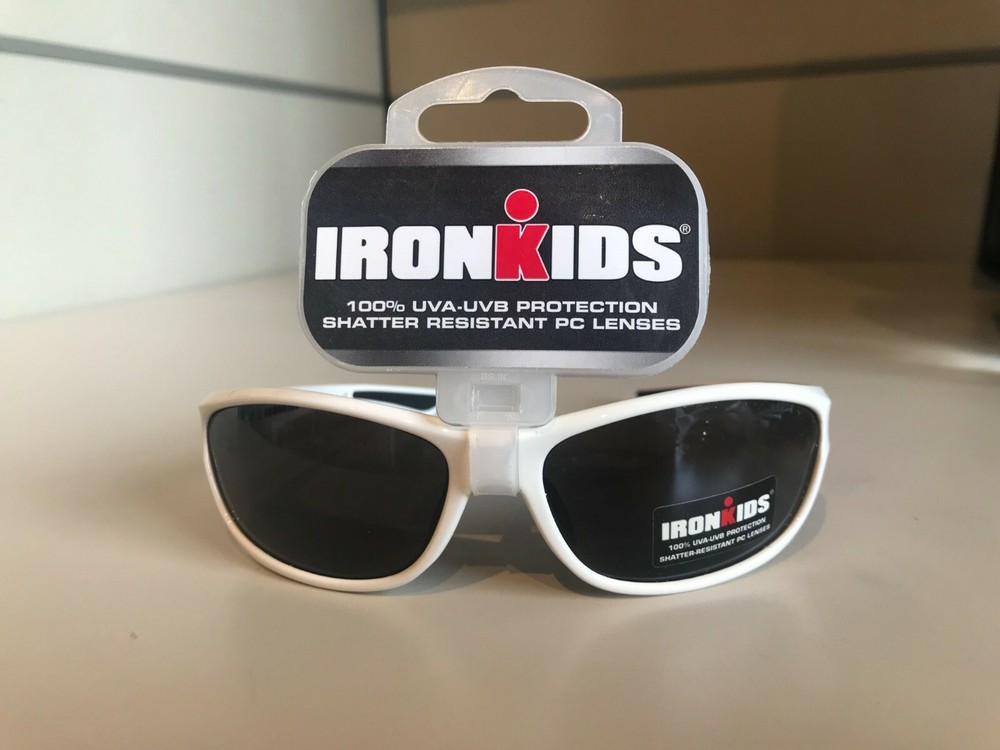 Kids 100% UVA-UVB Protection Shatter Resistant Sunglasses, White Iron Kids