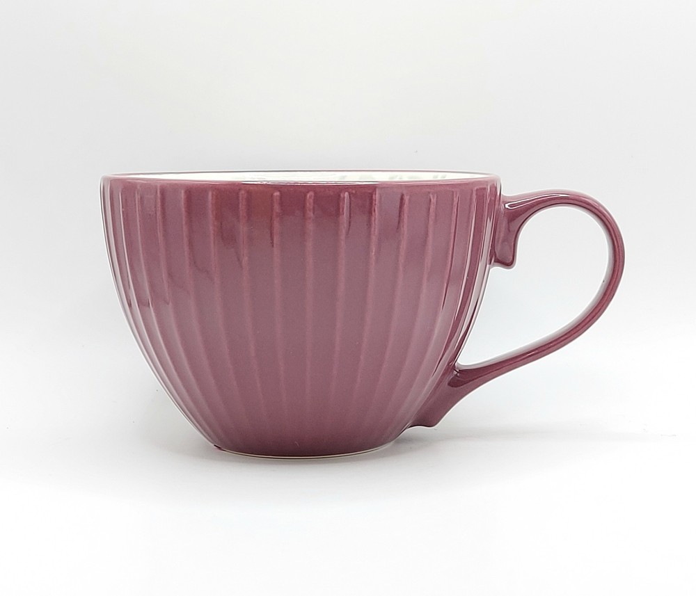 Pfaltzgraff 13 Oz Ceramic Mug with Floral Embossed Abstract Design