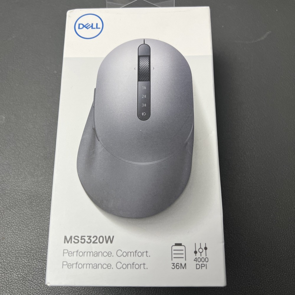 Brand New Sealed Dell MS5320W Multi-Device Wireless Bluetooth Mouse in Sleek Gray Color Limited New Stock Fast Shipping