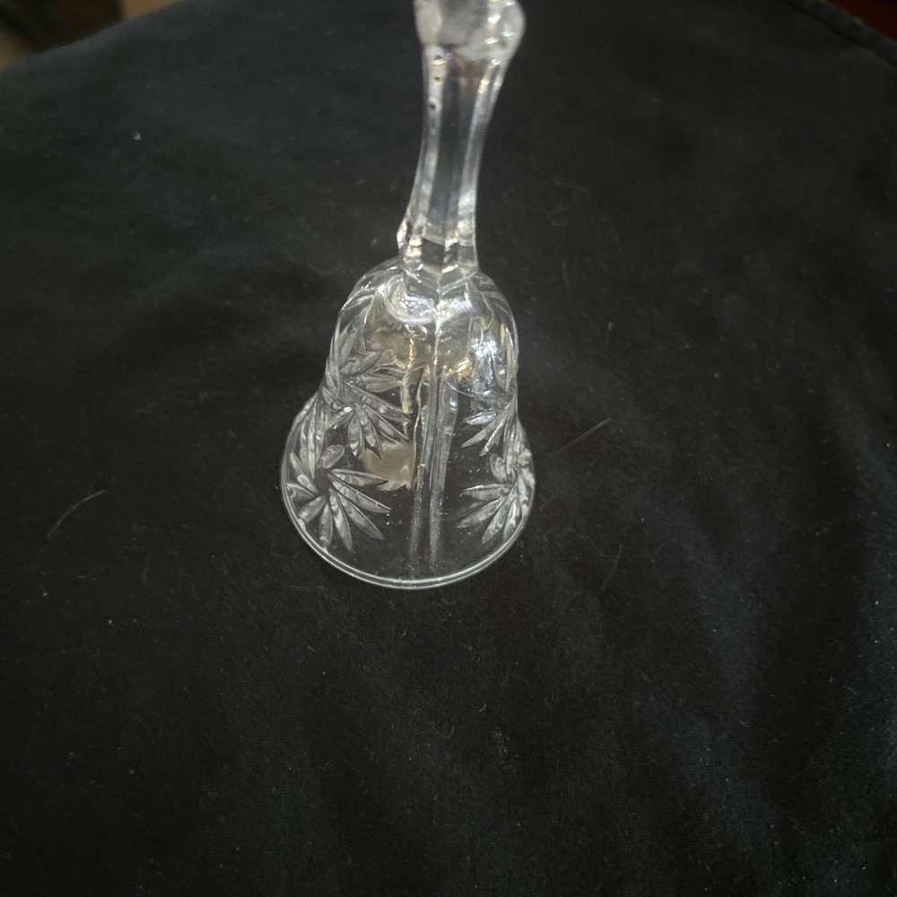 Ruby Cut Glass Crystal Dinner Bell with Elegant Design  