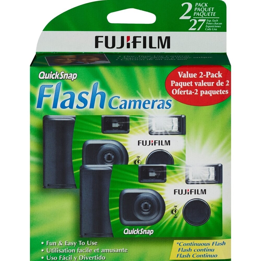 Fujifilm QuickSnap Flash 400 Disposable Camera with Built-in Flash