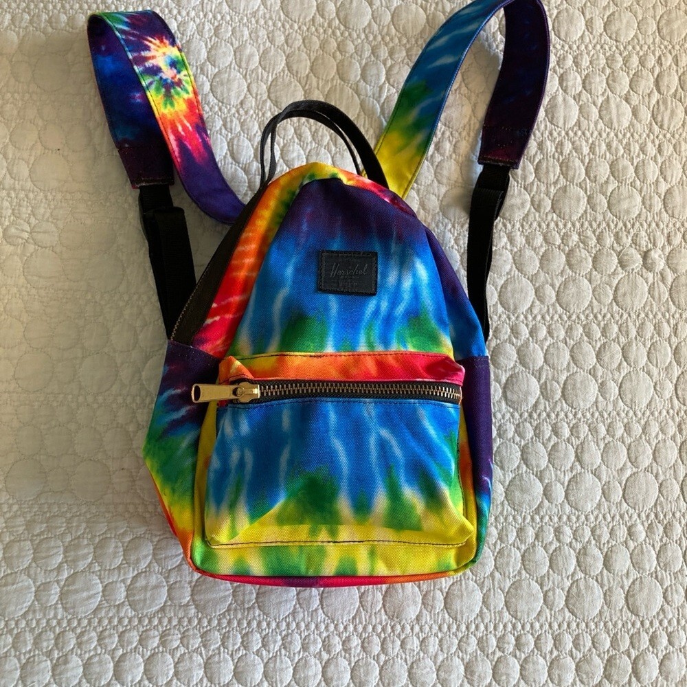 Herschel Youth Tie-Dye Mini Backpack with Front Zipper Pocket