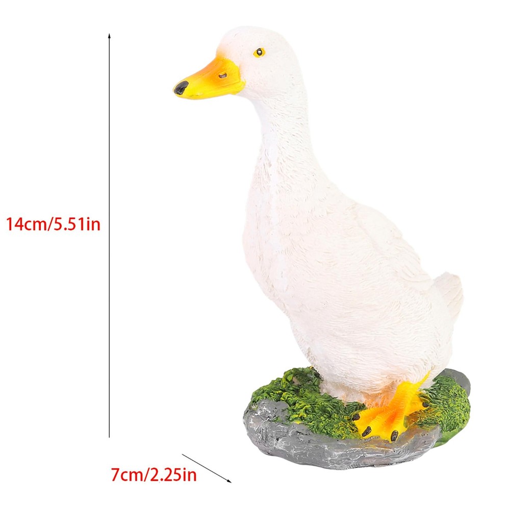 White Duck Statue Outdoor Landscape Sculpture Garden Decoration for Courtyard