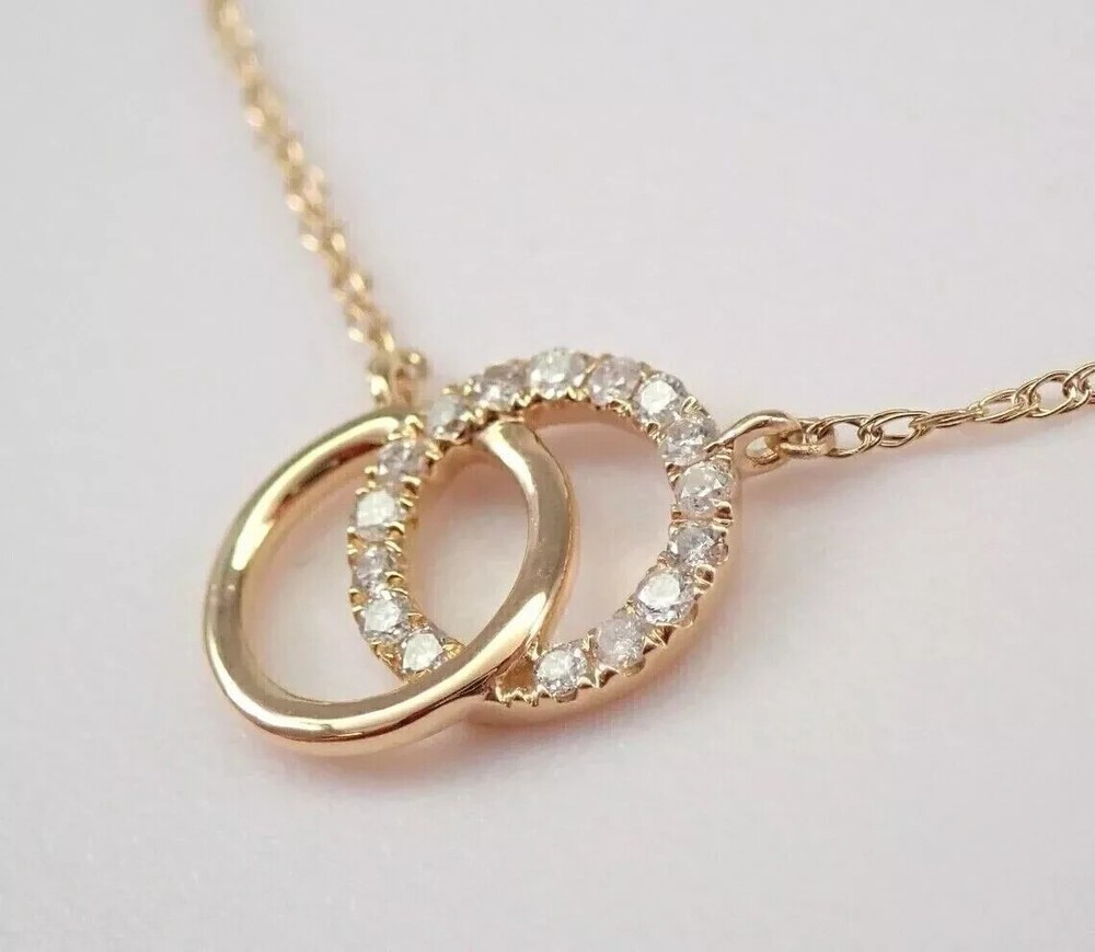 1Ct Round Cut Simulated Diamond Women's Circle Pendant In 14K Yellow Gold Plated