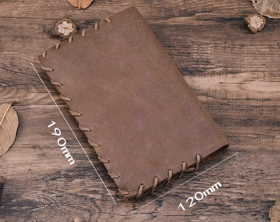 Personalized Leather Brown Notebook Diary Notepad Sketchbook A366-2-image