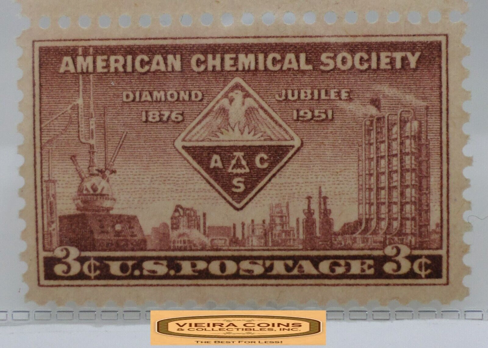 1951 USA Postage American Chemical Society Diamond Jubilee 3 Cent Stamp#S41770NQ