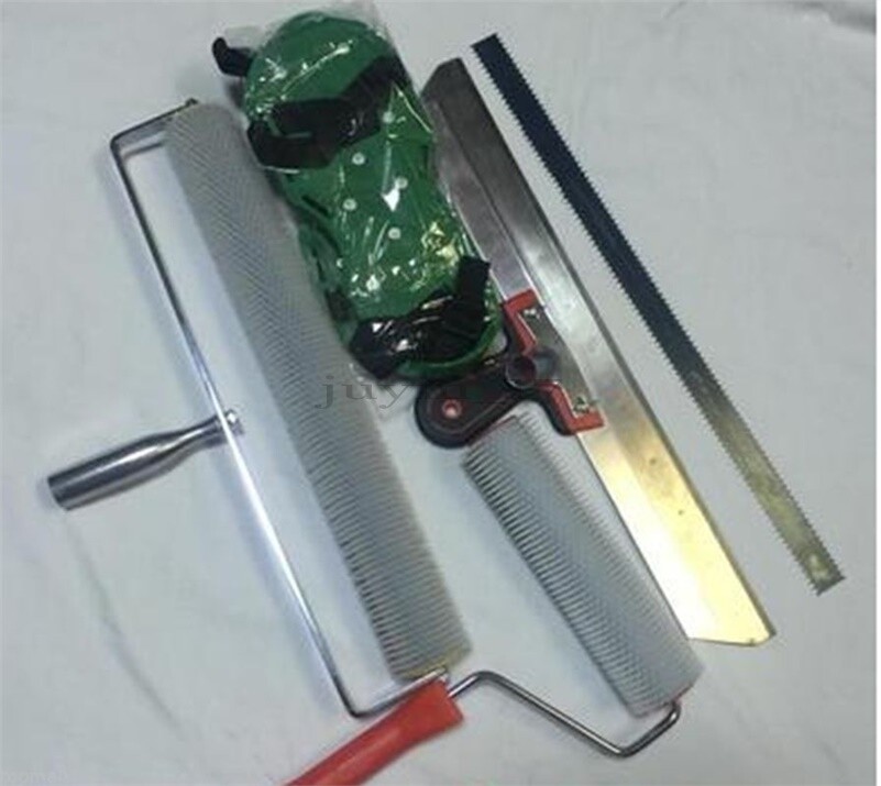 New Cement Self-Leveling Kit with Epoxy Floor Paint Roller and Spike Blade