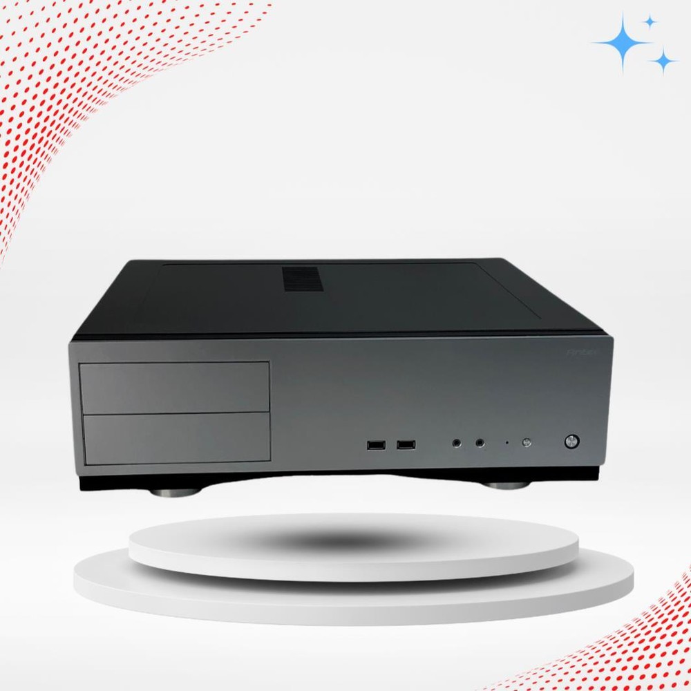 Antec NSK2480 MicroATX Desktop Silver / Black Chassis New Open Box