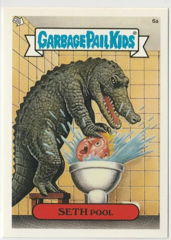 Garbage Pail Kids GPK Seth Pool #6a 2003 All-New Series 1 ANS1 sticker card