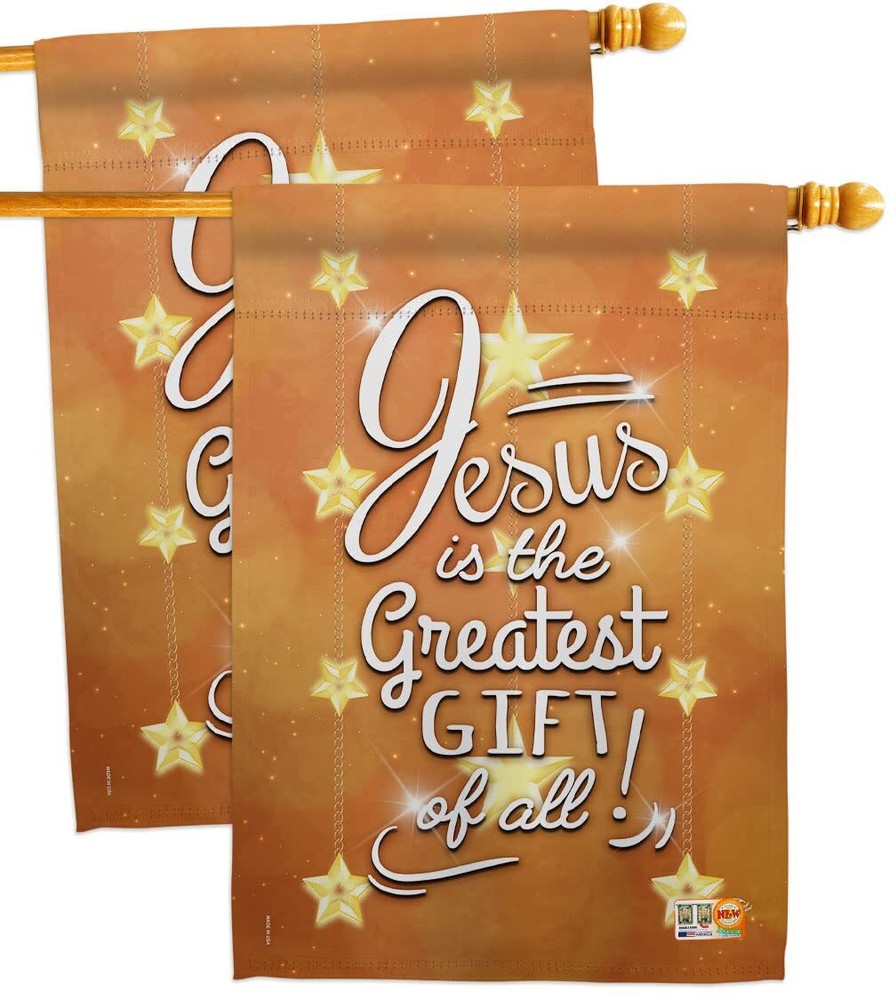 Christmas Nativity Wall Scroll Decor 2 Pcs Banner Flag Patio Lawn Garden Outd...