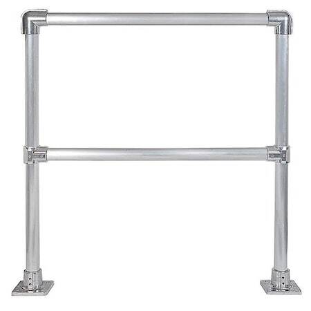 Hollaender 50220 Handrail Section,4 Ft,Aluminum Mil