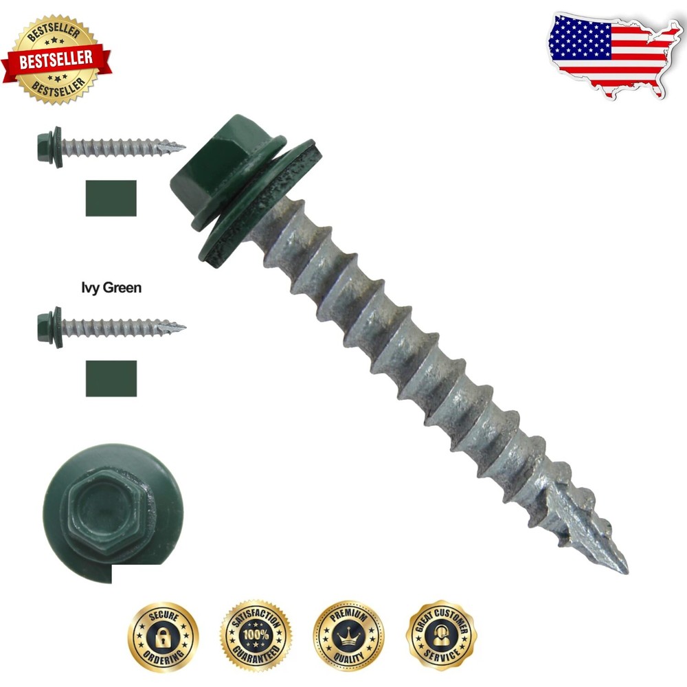 Tornillos para techos resistentes a la corrosión con arandela de EPDM - Ideal para techos metálicos