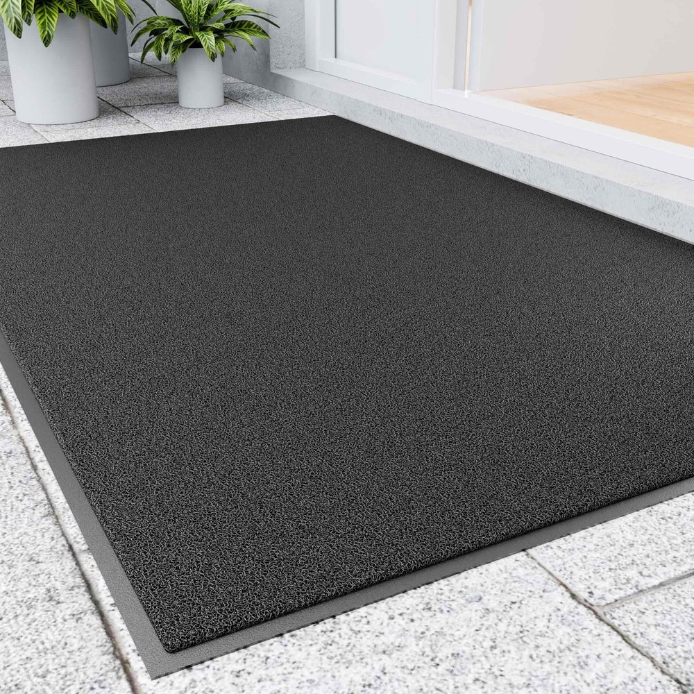 Front Door Mat Outside Entrance, 4' x 3' Sturdy Indoor Outdoor Door Mat, Dirt...