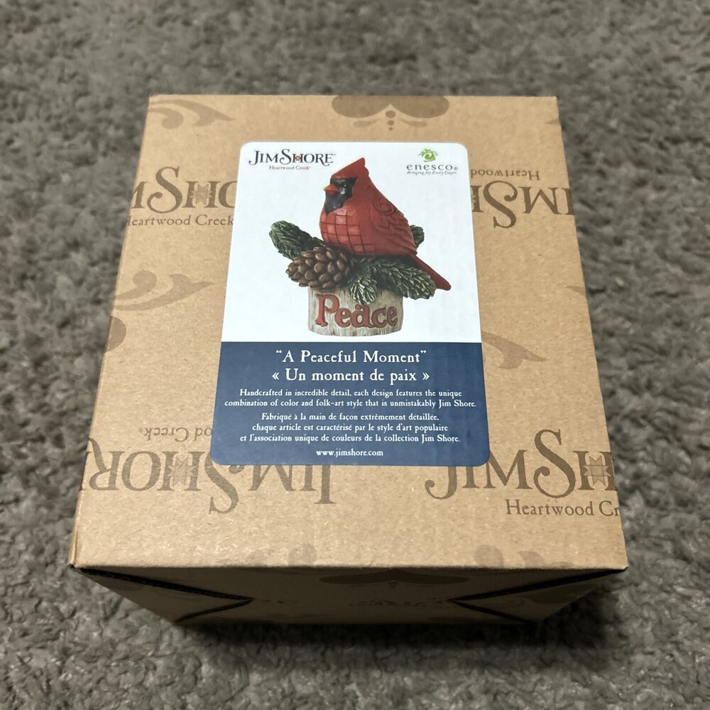 NEW 2024 Jim Shore Pint Cardinal with Peace Figurine 6015467! QUALITY! NEW