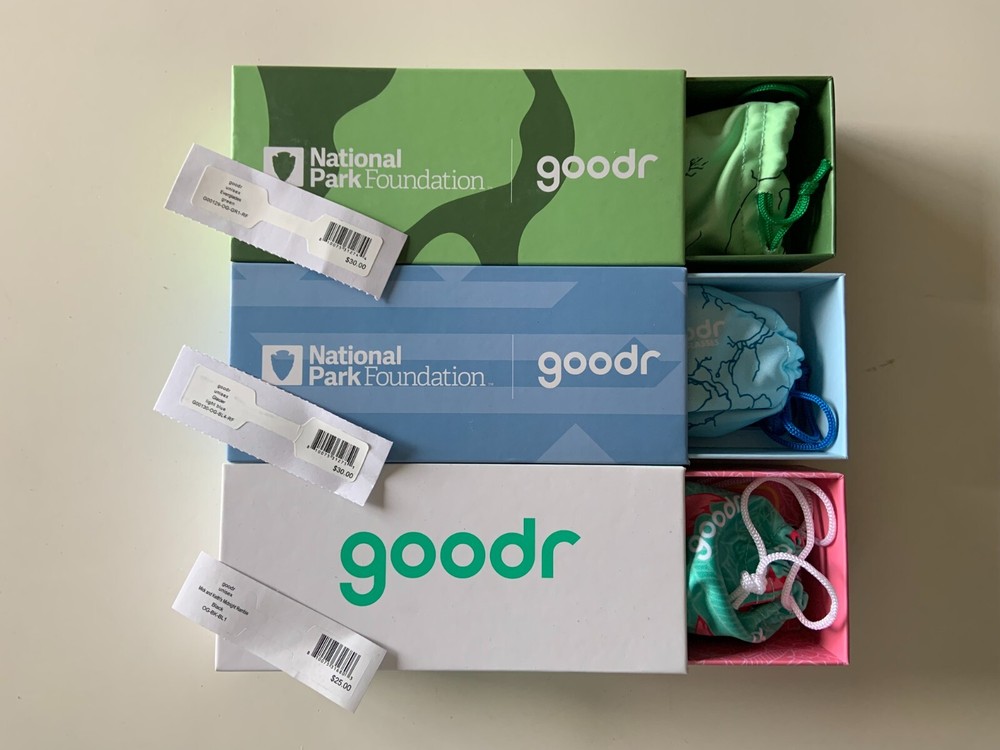 NEW Lot of 3 Goodr Unisex Polarized Sunglasses GREEN/LT BLUE/BLACK $85