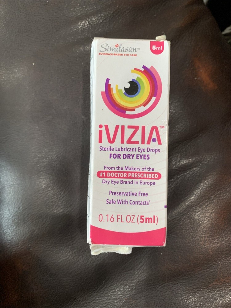 iVIZIA Sterile Lubricant Eye Drops for Dry Eyes, 0.16 fl oz FreeShip (READ)