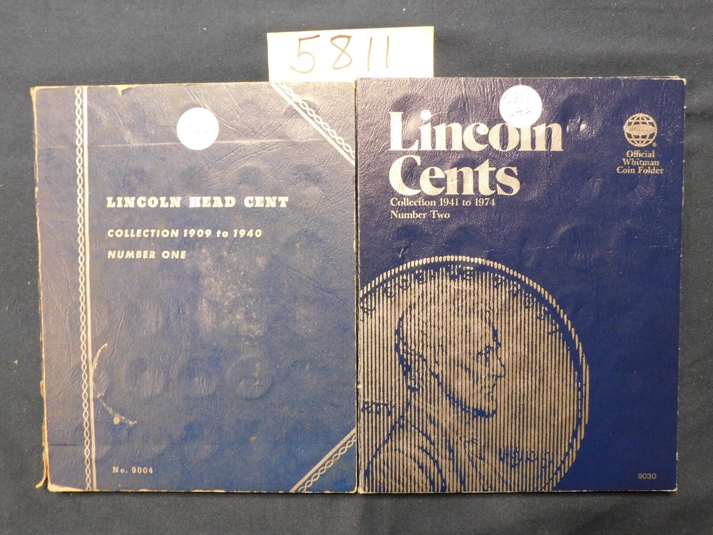 Lincoln Penny SH5811 Collection #1 & 2 1909-1974 Dark, Cleaned & Damaged #