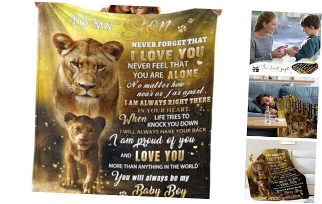 Gifts for Son, Birthday Gifts for Son from Mom, Son 50x60in To Son from Mom