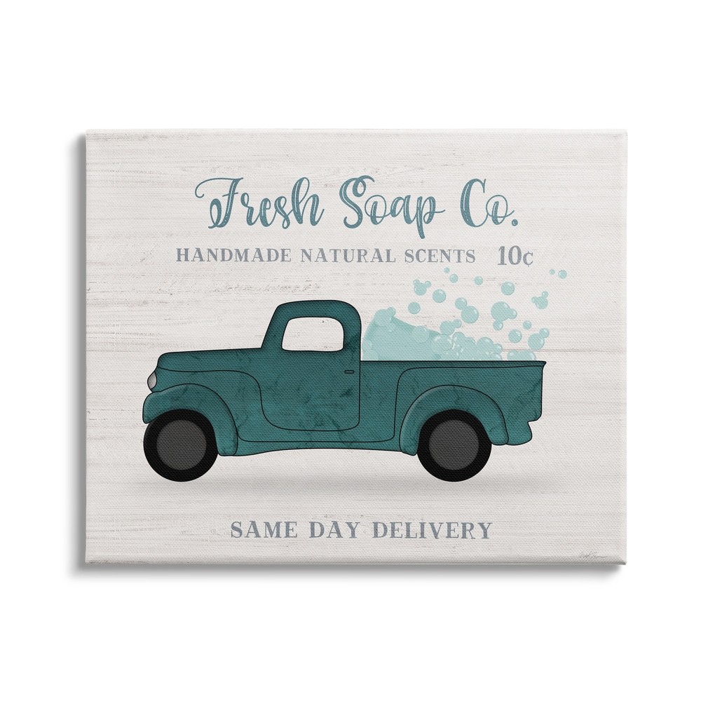 Stupell Fresh Soap Co. Vintage Green Truck Bath Bubbles