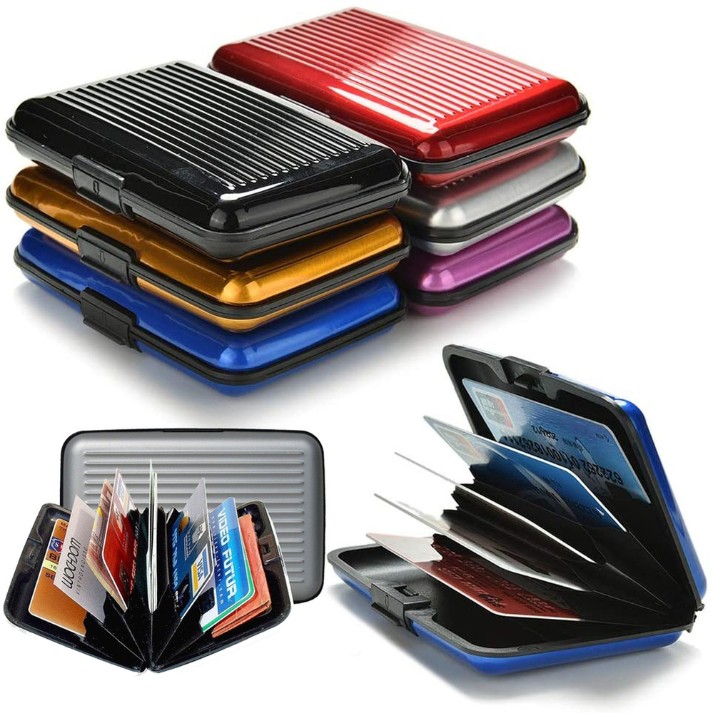 Credit Card Holder Slim Credit Card Protector Aluminum Business Card Case Unisex-image