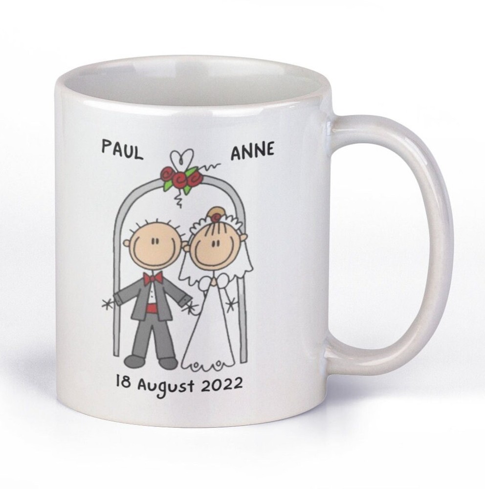 Wedding Mugs Personalised Mugs Wedding Gift Anniversary Gift Gift For Couple Ann