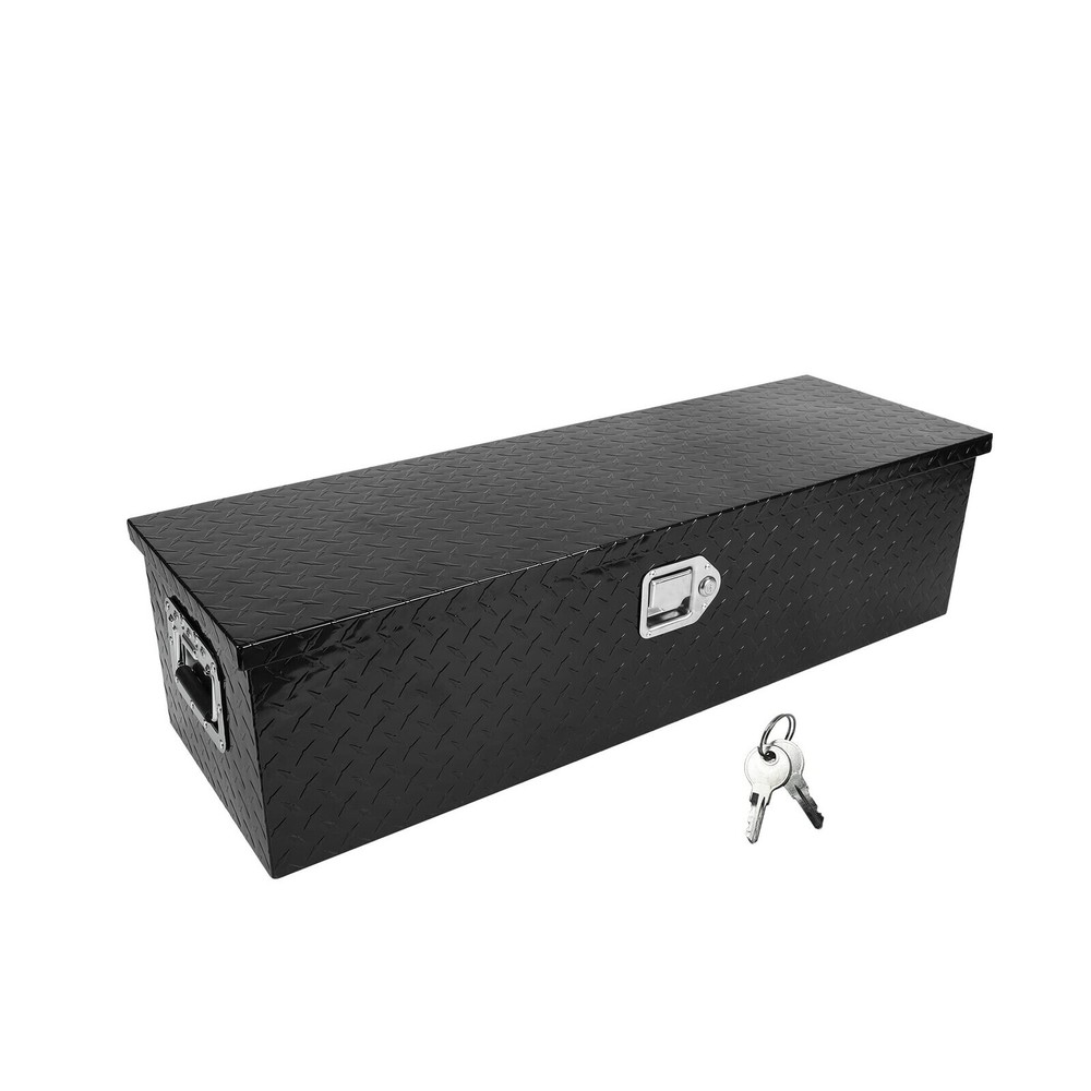 39in Heavy Duty Aluminum Diamond Plate Truck Bed Tool Box for Pickup RV Trailer