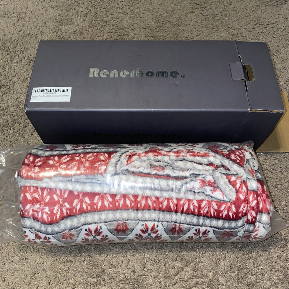 Renerhome Queen Size Bed Blanket Fleece Soft! 90