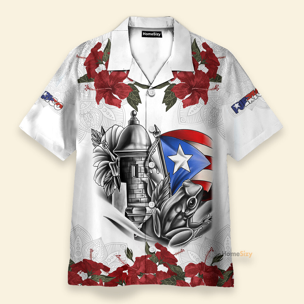 Manga Flower Puerto Rico   Hawaiian Shirt