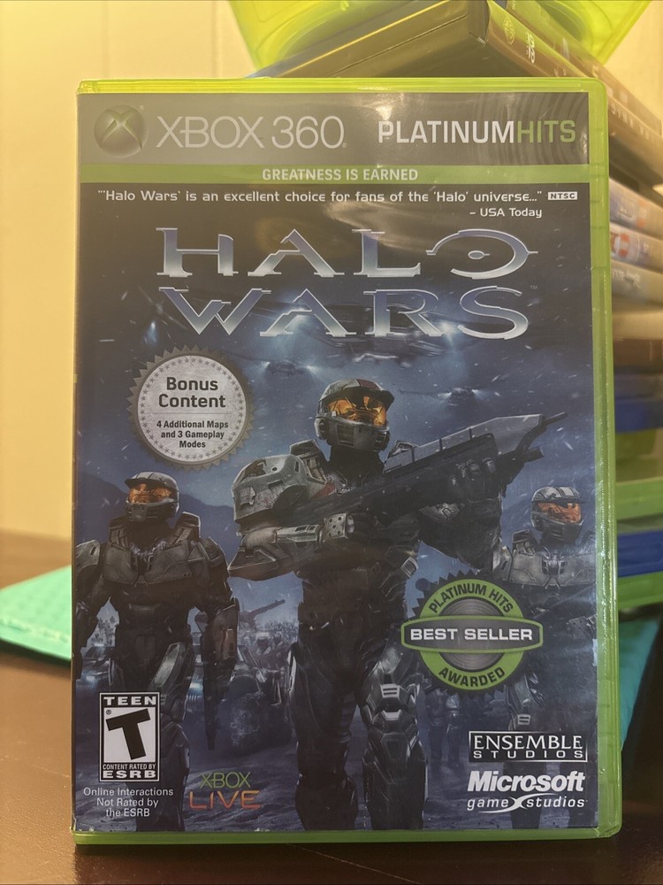 Halo Wars Xbox 360 Platinum Hits Edition with Bonus Content Tested Working Complete in Box