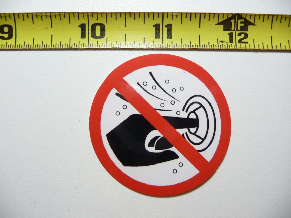 NO NOT ALLOWED FINGER SUCTION DECAL STICKER JOB OCCUPATION WORK PROHIBITED