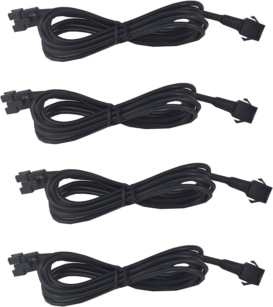 4Pcs 60In/150Cm RGB LED Rock Motorcycle Light Extension Cable Wire Cord Set Neon