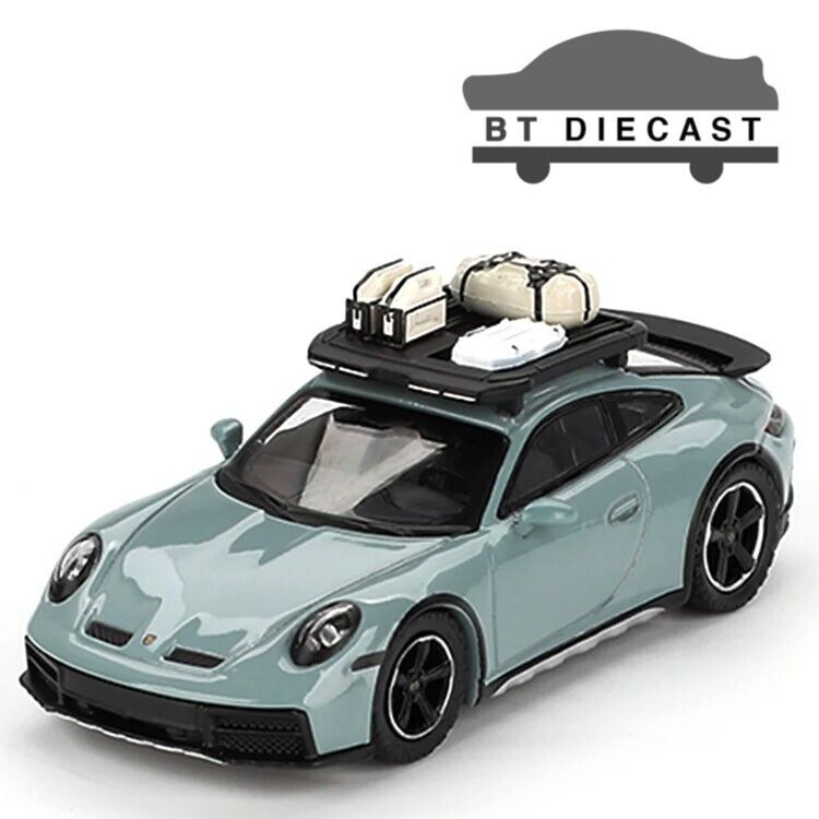 MINI GT PORSCHE 911 DAKAR 1/64 DIECAST MODEL CAR SHADE GREEN METALLIC MGT00780