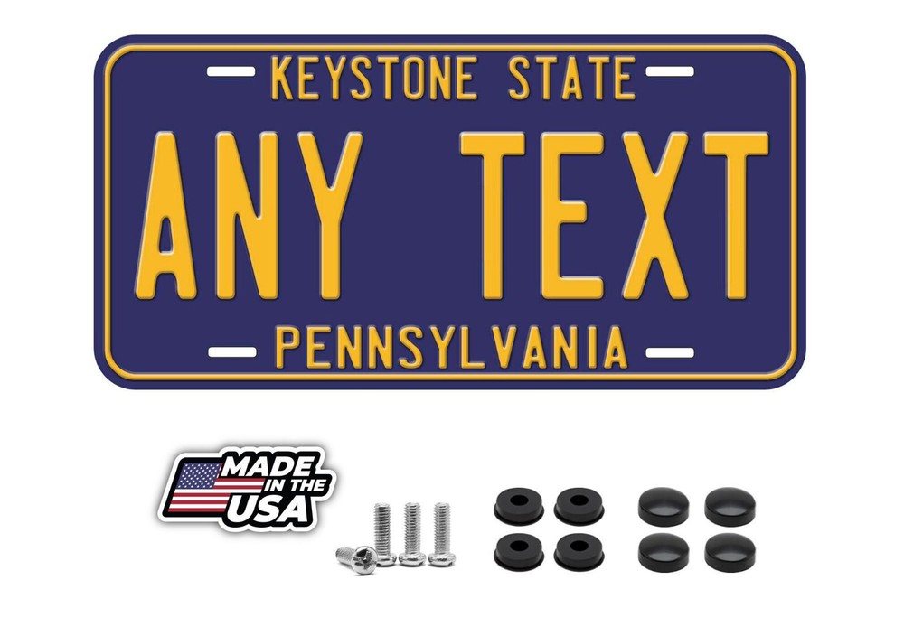 Custom 1987 PA Novelty Car License Plate with Any Text-image