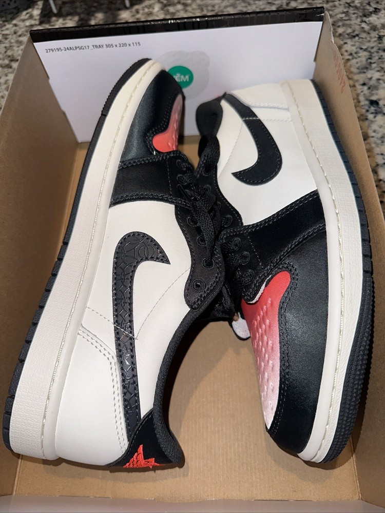 Size 10 -Paris Saint-Germain x Air Jordan 1 Retro OG Low Sail Pink Oxford