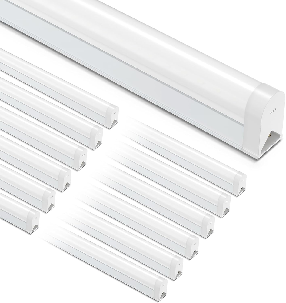 12-Pack 4FT LED Shop Lights 18W 1800LM 6500K Bright White for Garage