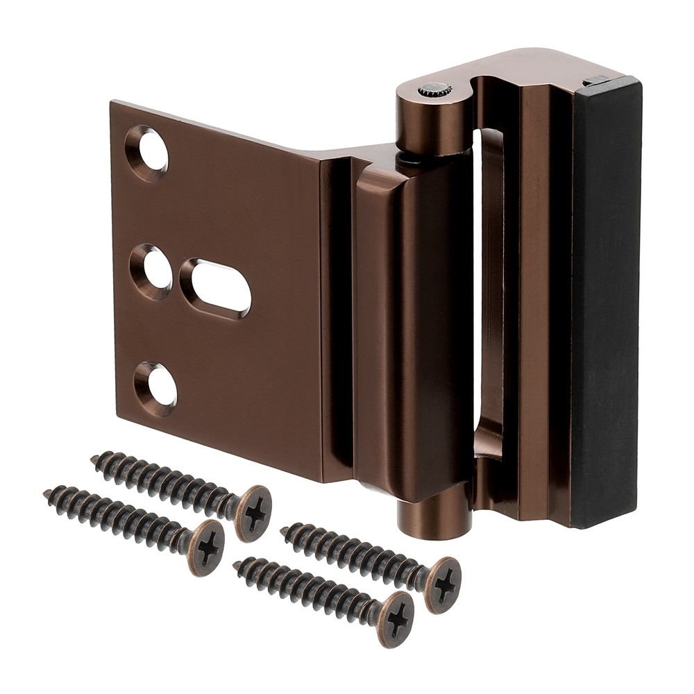 Heavy-Duty Aluminum Home Security Door Lock Brown 800Lbs Reinforcement