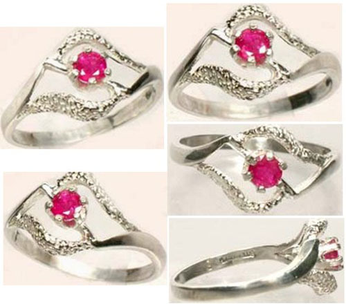 Antique 19thC Ruby Medieval Magic Medicine Danger Anti-Poison Talisman Sterling