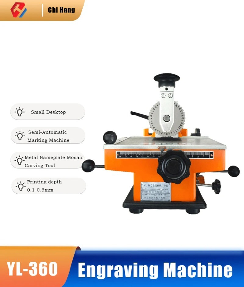 YL-360 Desktop Semi-Automatic Marking Machine Metal Nameplate Mosaic Carving-image