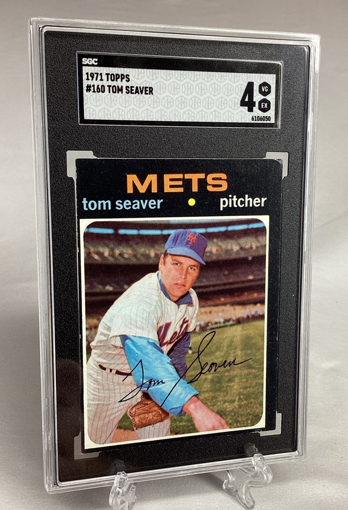 1971 Topps #160 Tom Seaver SGC 4 VG-EX New York Mets Clean No Scratches  
