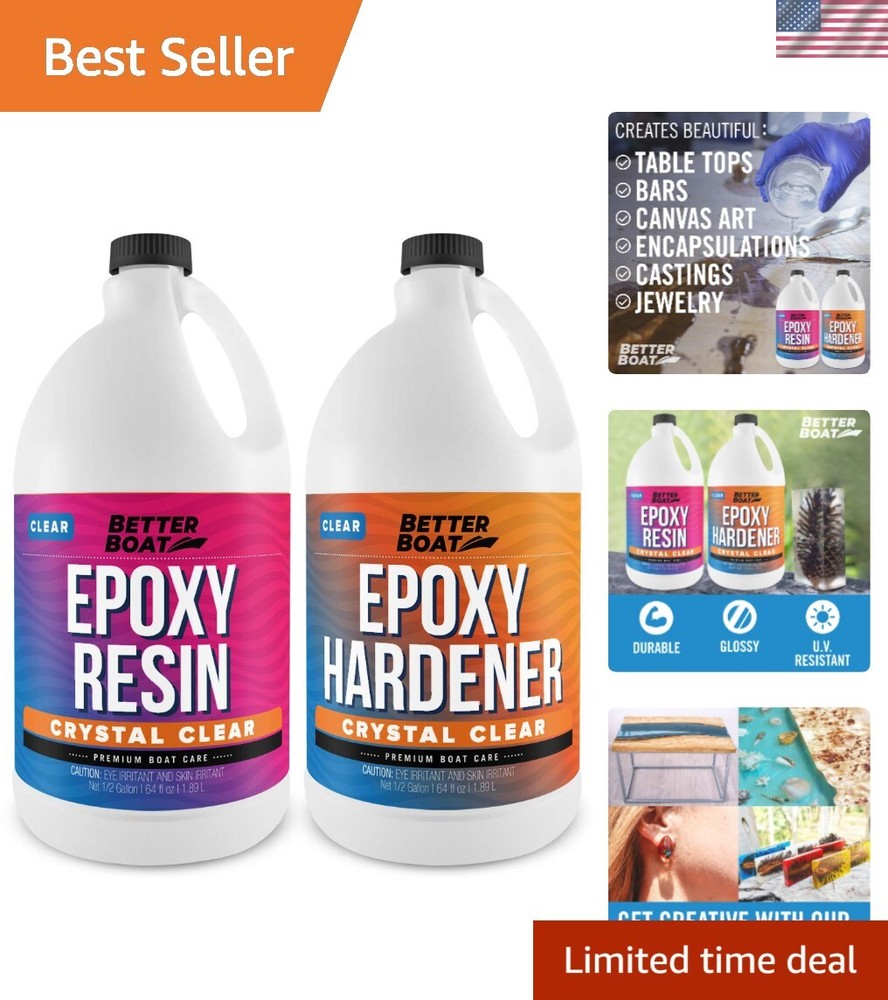 High-Gloss Fast-Curing Epoxy Resin Kit for Jewelry, Tumblers, Tables