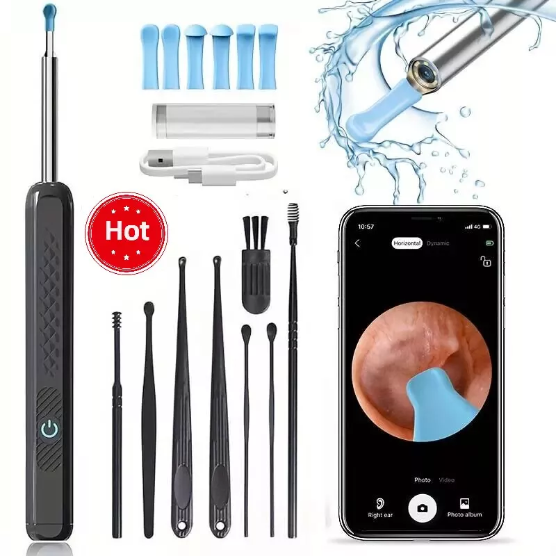 Ear Wax Removal Pick Led Wireless Ear Camera Otoscope Visual Kit Smart Reusable