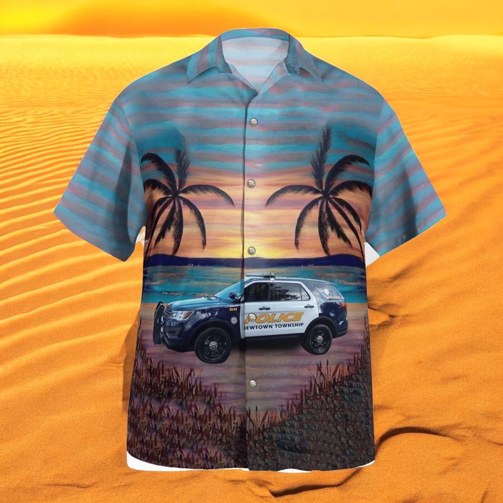 Newtown Borough Police Department Tropical Hawaiian Shirt for Law Enforcement Apparel