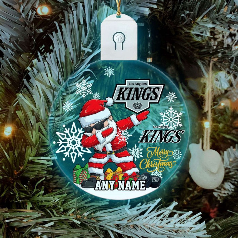 Los Angeles Kings Custom Name LED Acrylic Christmas Ornament Decor-image