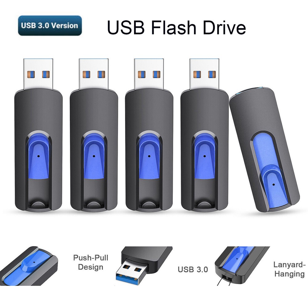 Kootion 5-Pack 64GB USB 3.0 Flash Drives High-Speed Memory Sticks in Blue