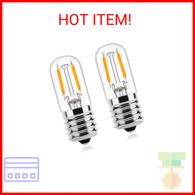 E17 Led Bulb Microwave Oven Light Bulbs for Appliance,Refrigerator,Range Hood E1