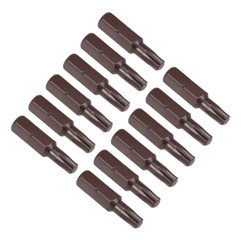 12pcs T25 Security Torx Screwdriver Bits with 1/4 Inch Hex Shank