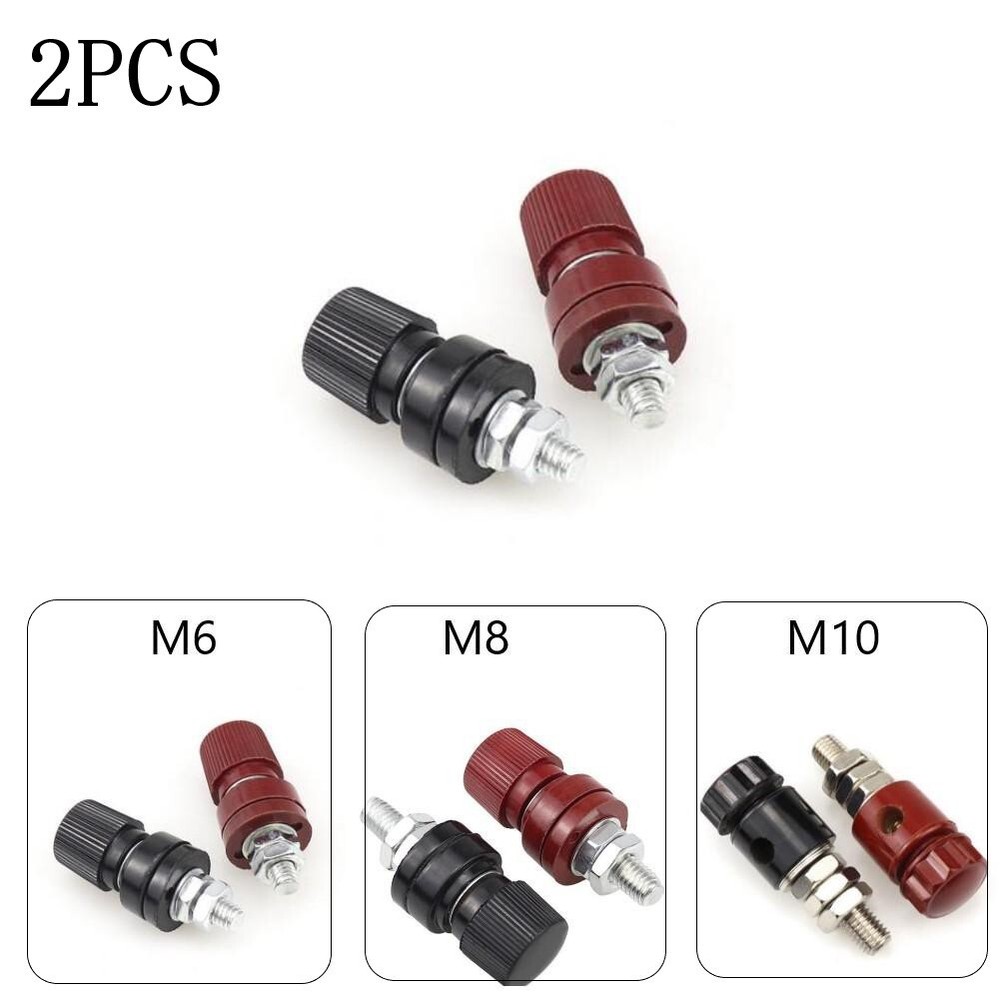 2PCS 3/8\ Copper Battery Post Connector Remote Battery Post Terminal Block Kit